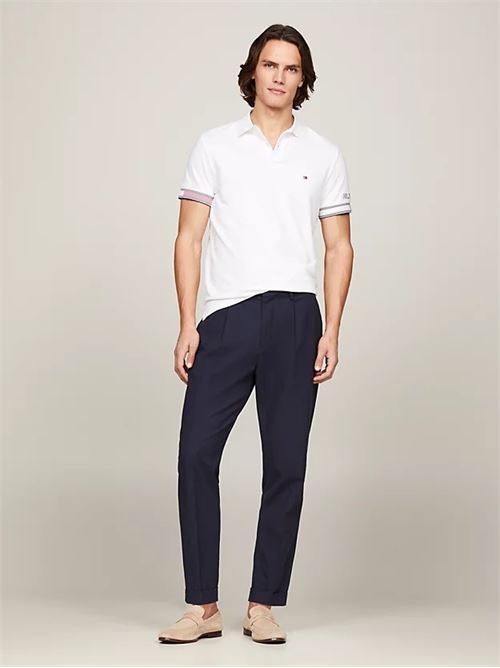 flag cuff slim polo TOMMY HILFIGER | MW0MW34780YBR